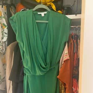 Diane Von Furstenberg Silk Green Dress